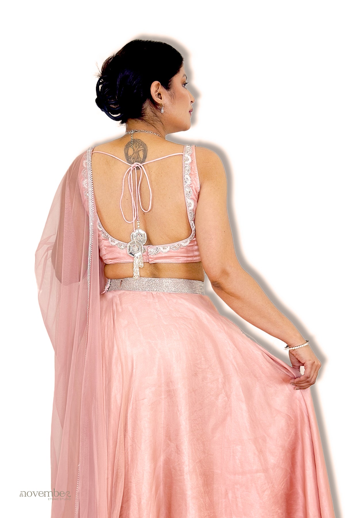 Sakura Organza Silk Skirt Set