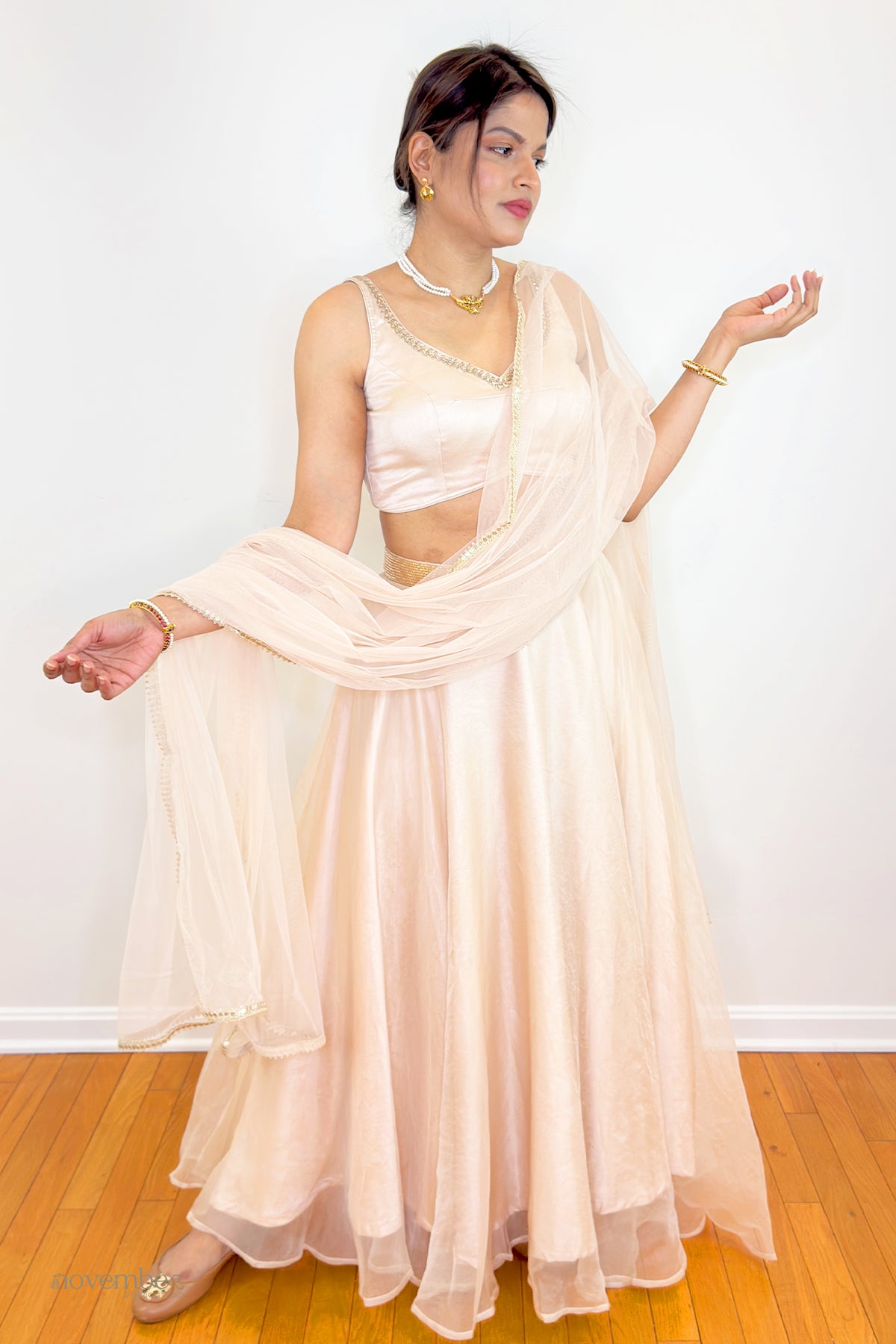 Sona Organza Silk Skirt Sets